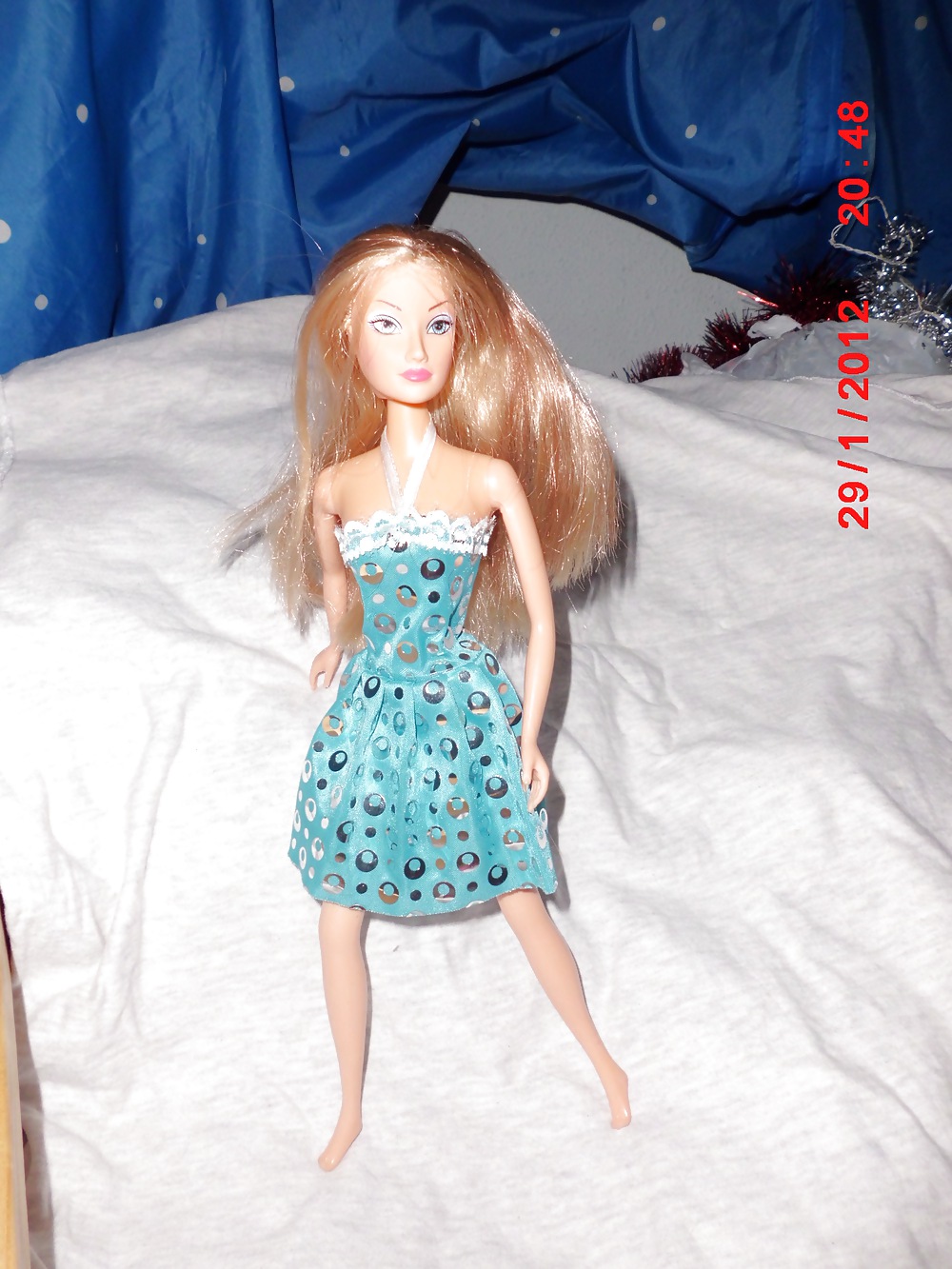 XXX doll blue dress
