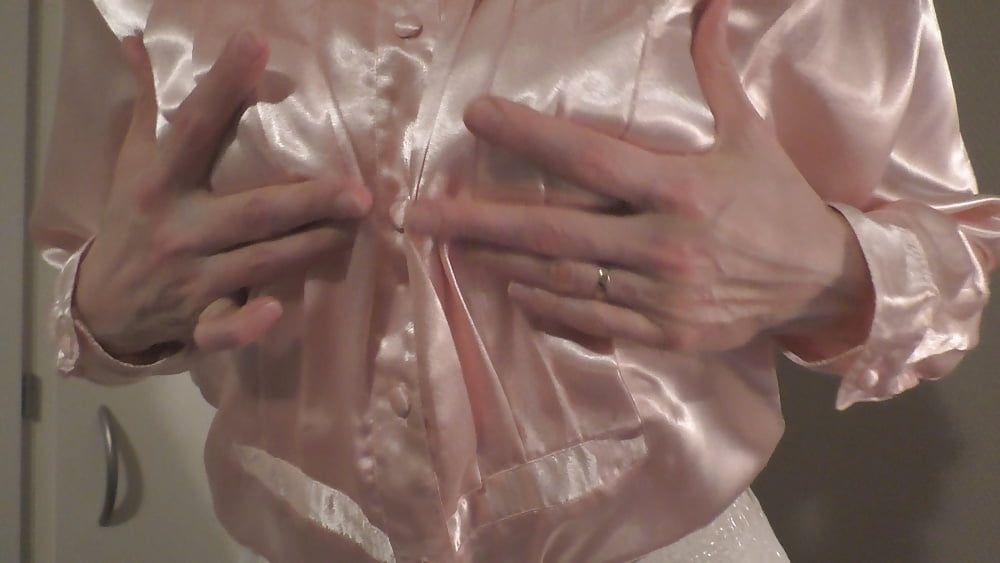 XXX Double satin blouse and satin panty play masturbation