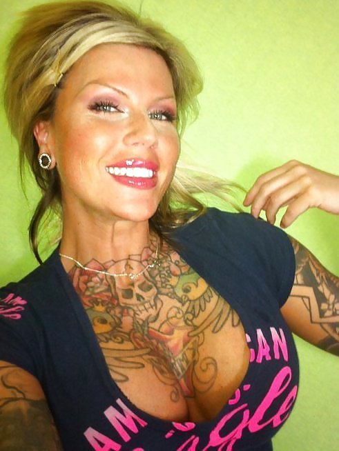 XXX MORE Hot Blonde with Tats and HUGE Tits