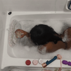 Bubble bath fun!