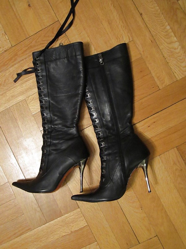 XXX My Collection: Black lace-up leather boots