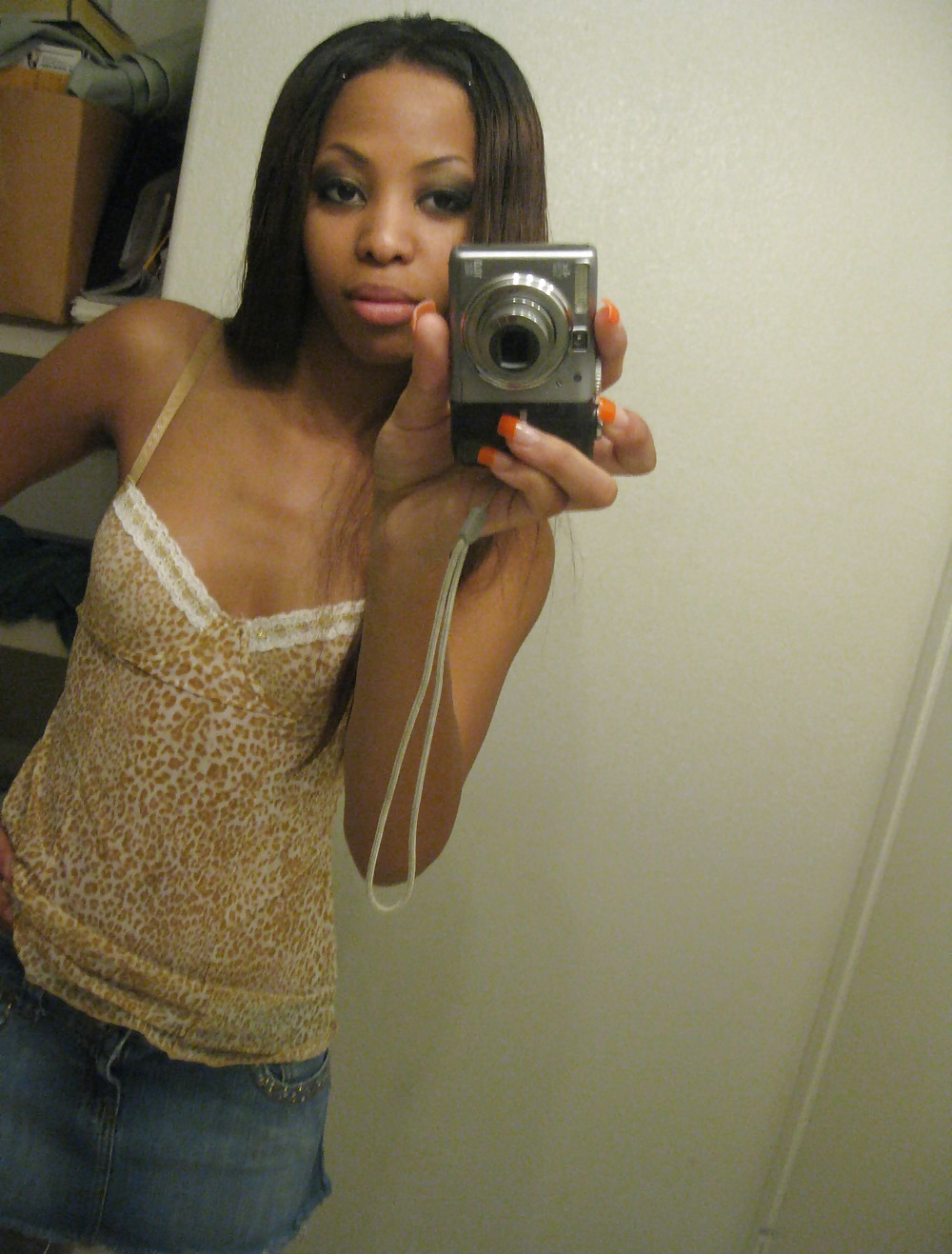 XXX Splendid Ebony Teen self-shot