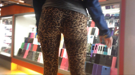 Tiny Teen Perfection in Leopard Tights