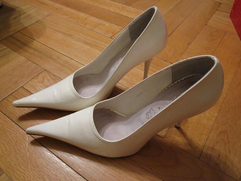 XXX White 4 inch heels