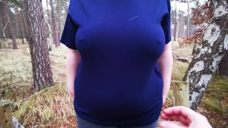 naked on bench in winter titslapping         