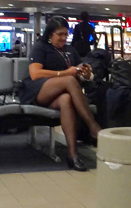 XXX FLIGHT ATTENDANT CANDIDS - I (Stocking Tops) - ORIGINAL