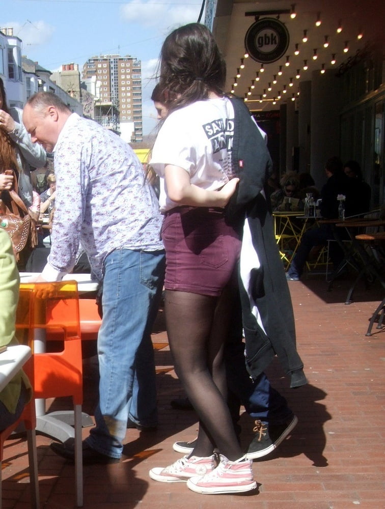 Pantyhose In Public-Outdoor Cafes- 71 Photos 