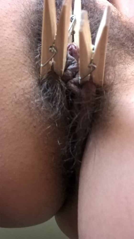 Hairy JoyTwoSex - Playing With Clothespins - 15 Photos 