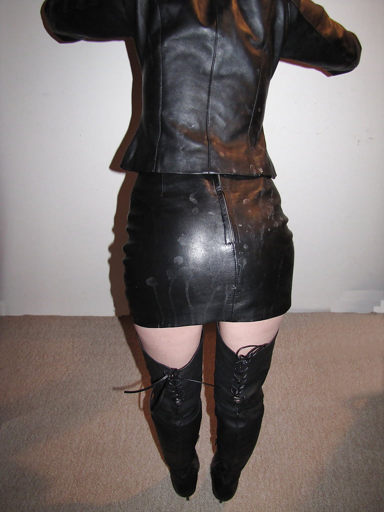 XXX Cum on leather and latex clothes