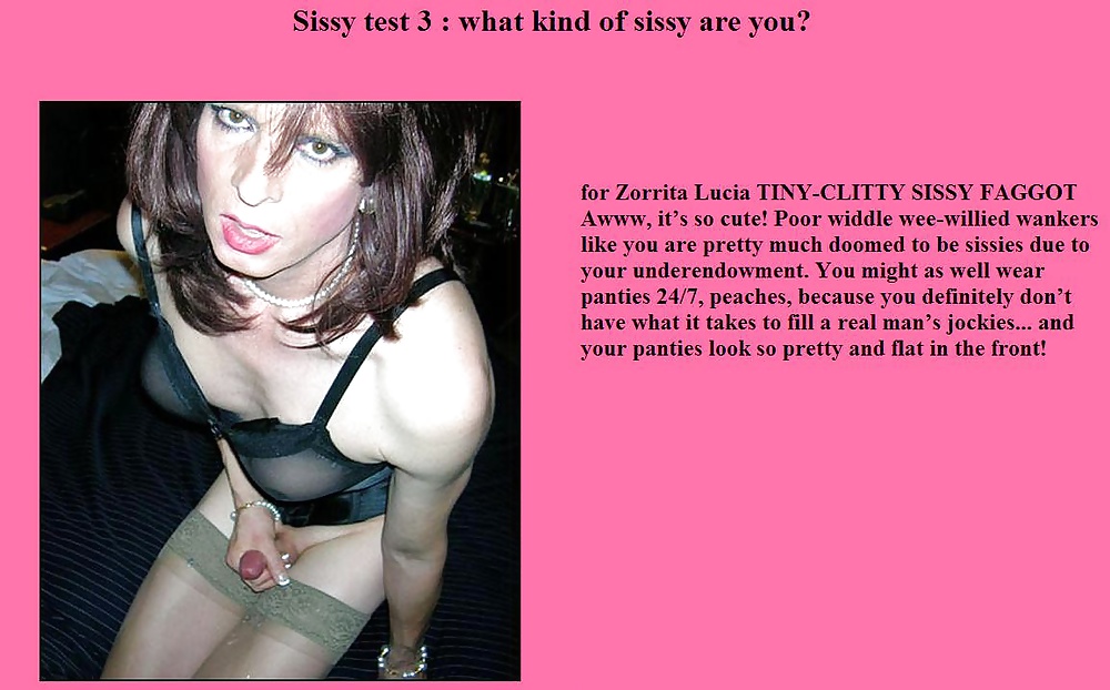I did the 3 sissy test by order of my Mistress. 