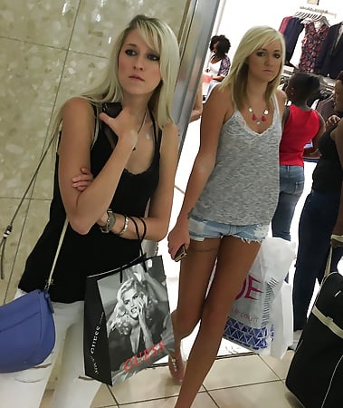 2 teen sluts and a mom at the mall