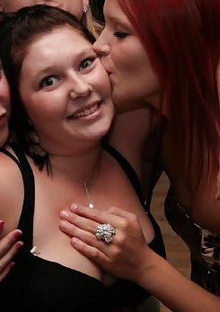 XXX Danish teens-173-174-175 party cleavage tongue piercing