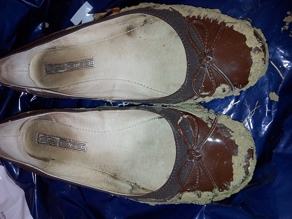 XXX Wifes mud sludge dirty ballerinas flats shoes
