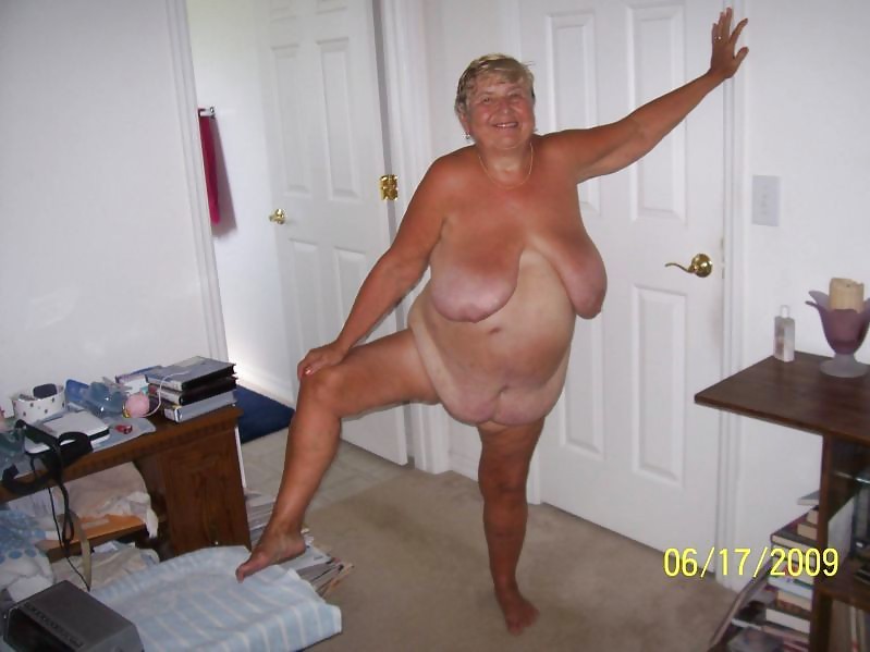 XXX Grandma with saggy tits.