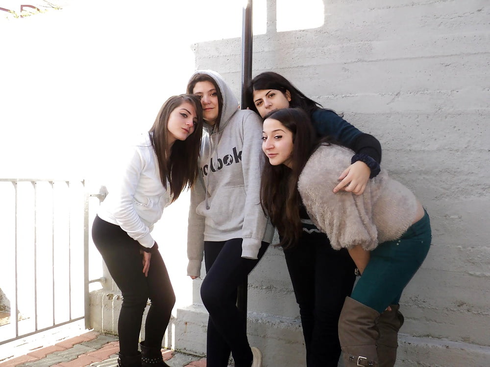 XXX 3 sexy teens friends with a whore face