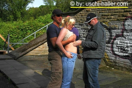 blonde cum slut dany sun fucking outdoor         