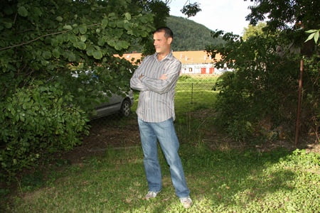 they fuck first outdoors and then in a country cottage         