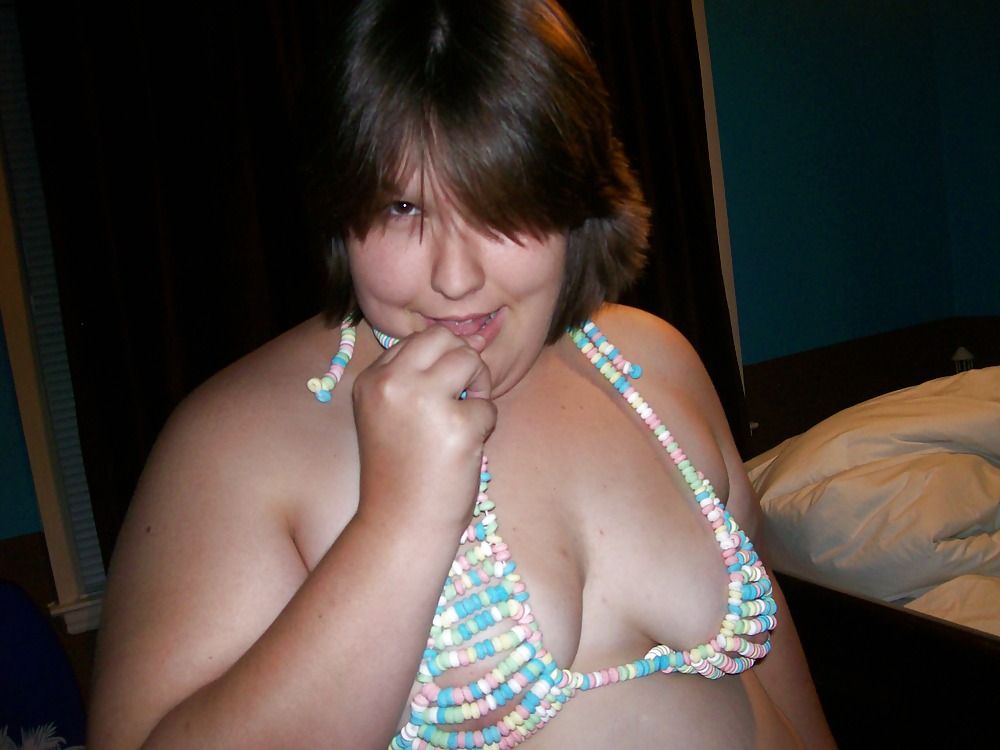 Bbw Tiny Breasts - BBW candy bra, small breasts - 3 Pics | xHamster