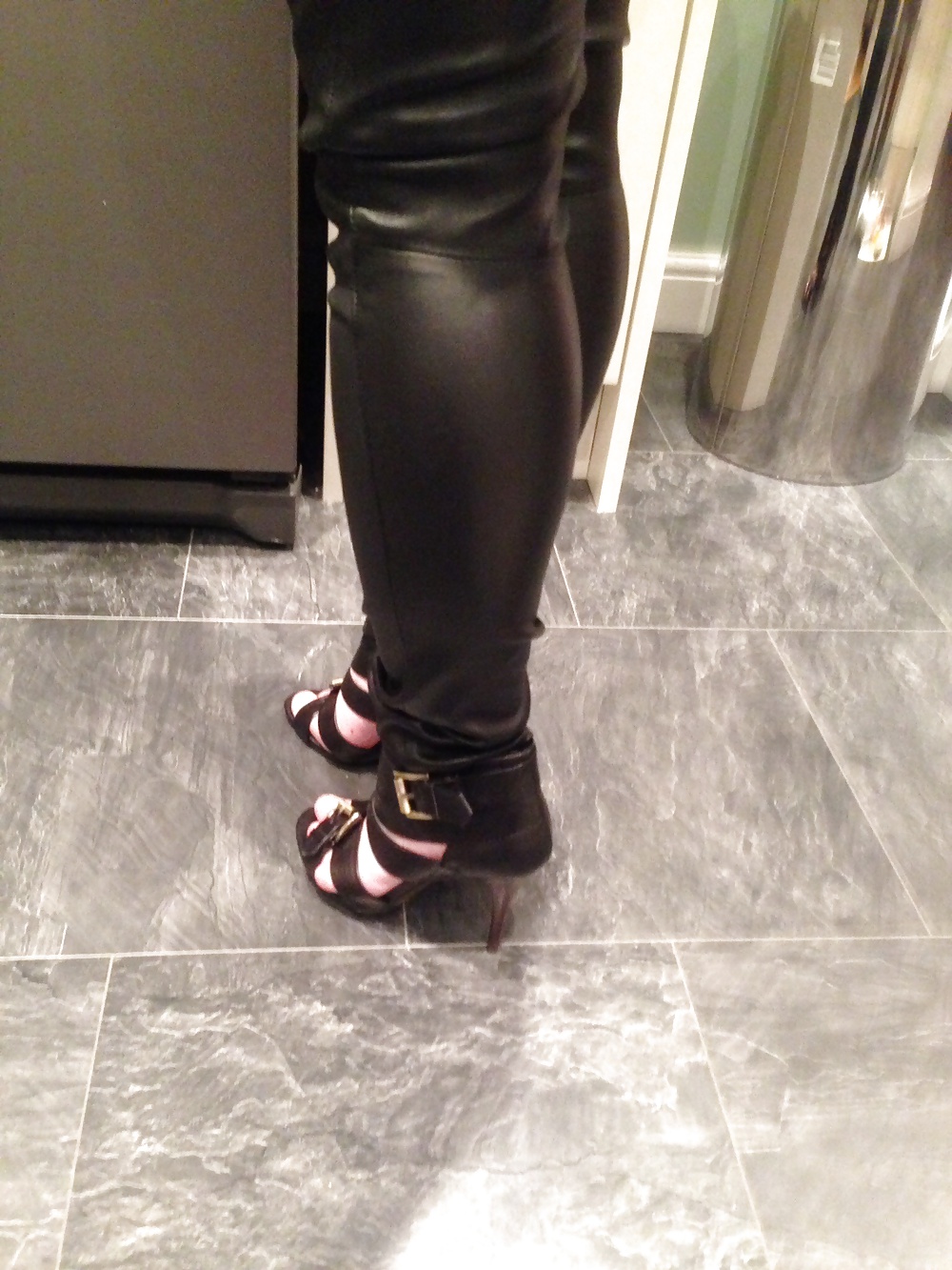 XXX Knee boots and leather leggings