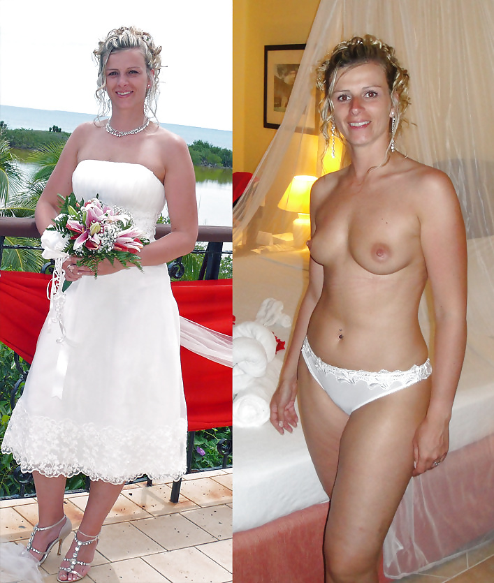 XXX brides wedding voyeur upskirt white panties and bra