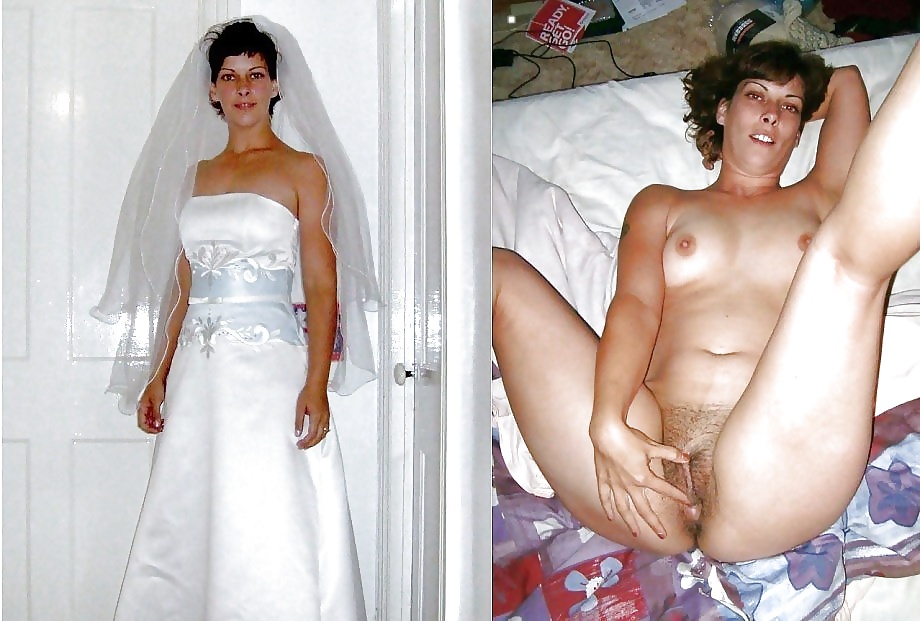 XXX Brides and bridesmaids, before and after amateurs.